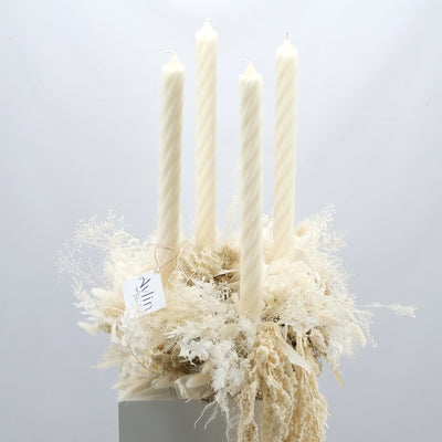 "Ewiger" Adventskranz in Ivory & Weiß | AYLIN FLOURISH